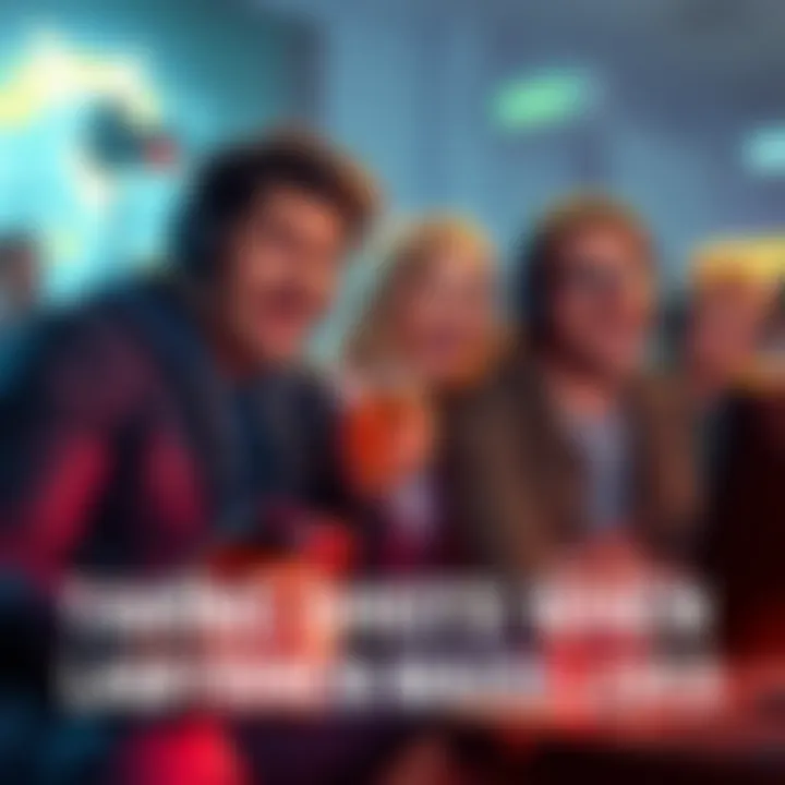 Group of gamers visibly frustrated while playing a video game, drinks in hand, one player laughs while another looks shocked
