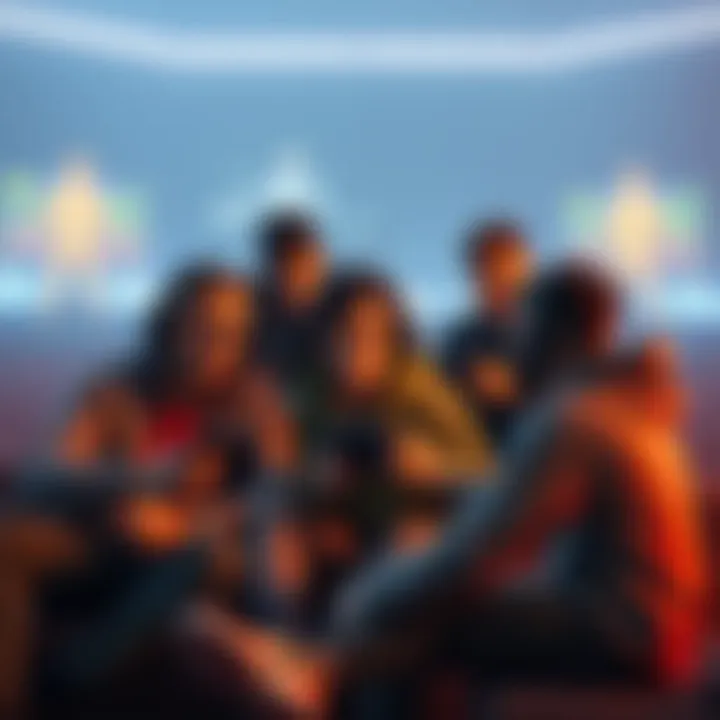 A group of gamers discussing their reset day routines while playing together casually