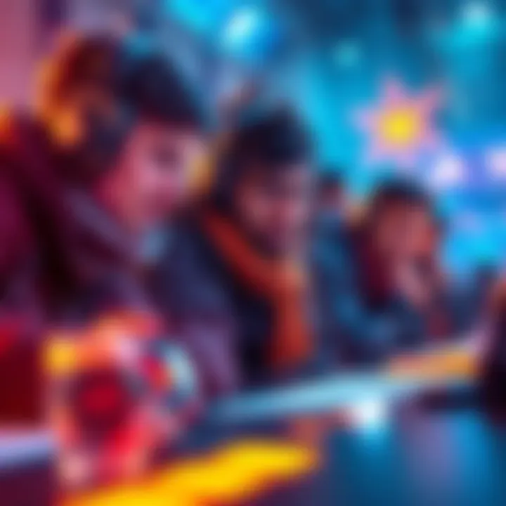 A group of players strategizing in a new video game, emphasizing objective completion over combat.