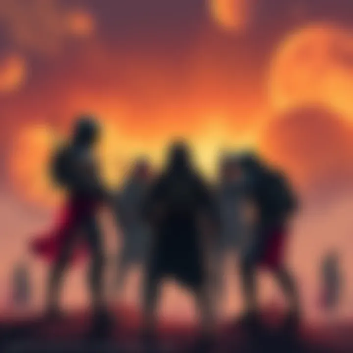 Group of players strategizing together for the Desert Perpetual Raid