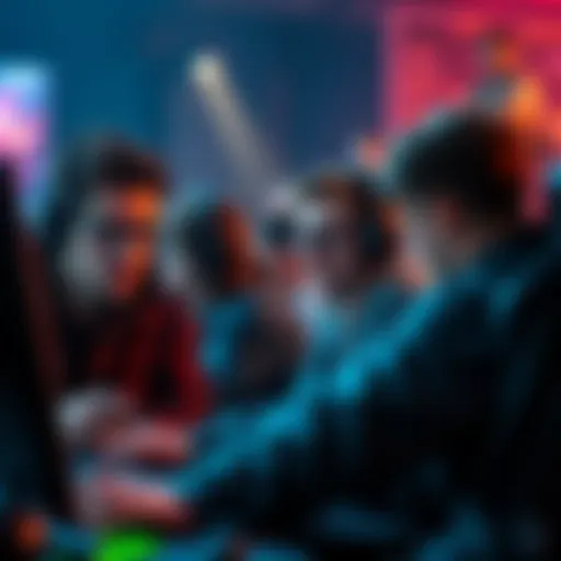 A group of players showing mixed emotions while playing a challenging multiplayer game, illustrating the ups and downs of gaming