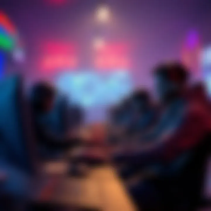 A group of gamers experiencing loading issues with the Shattered live event playlist, looking frustrated while sitting at their gaming setups.