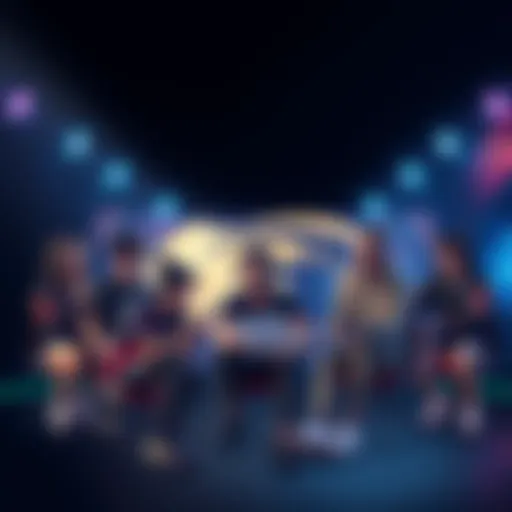 Players advocating for drop zones A group of diverse players discussing competitive ranked play with a focus on lower ranks and drop zones