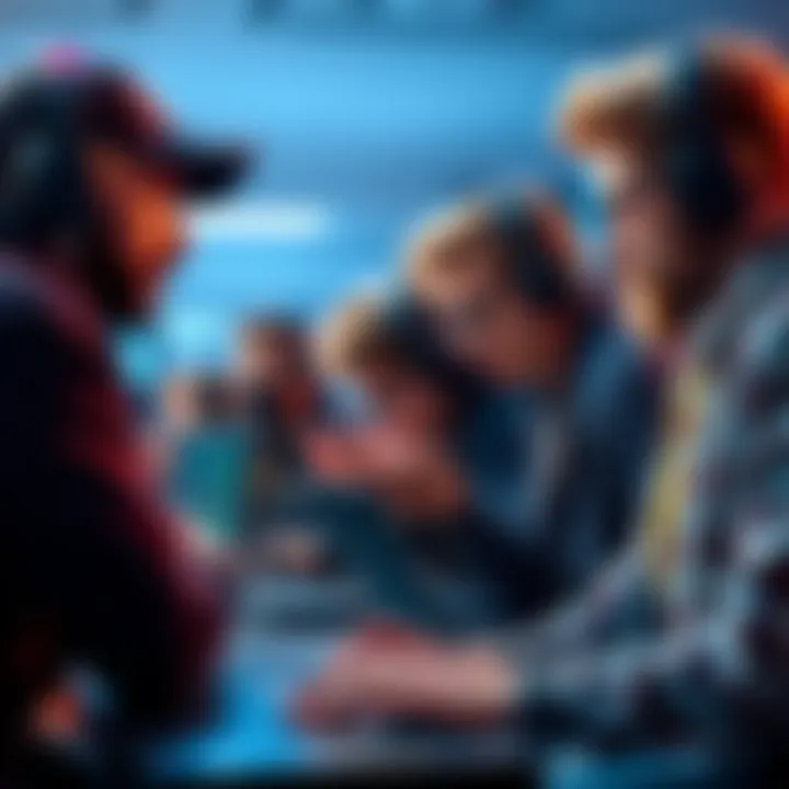 A group of gamers discussing ranked play and quick matches, showing frustration and different opinions