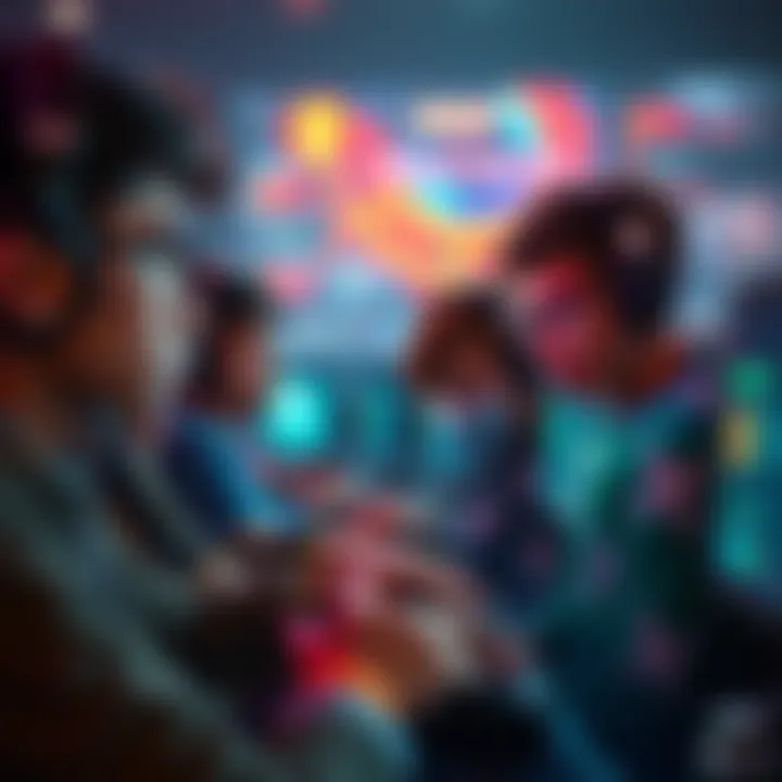 A group of gamers frustrated by error messages on their screens while trying to log in to online games