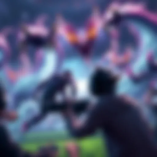 A group of players facing aggressive Storm Claws in a vibrant gaming environment, showcasing their tactics to overcome high health foes