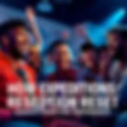 Players celebrating a game reset A group of players sharing excitement and stories after a game reset, showing varied expressions of joy