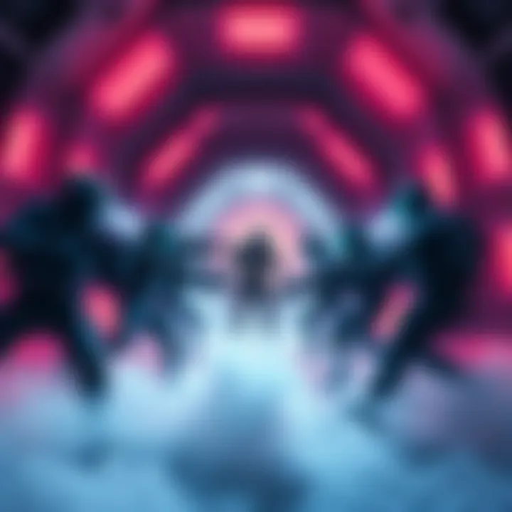 Six players, including a well-known streamer, engage in a heated moment during a vault attempt on Cryo Archive. Tension fills the scene as each player strategizes in the intense gameplay environment.