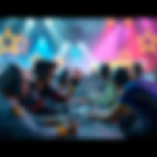 Group of players engaged in an intense game of Open Queue 6v6, showcasing teamwork and strategy.