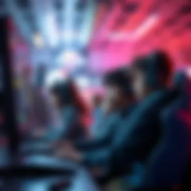 A group of gamers looking frustrated at their screens due to a sudden disconnect during a ranked match