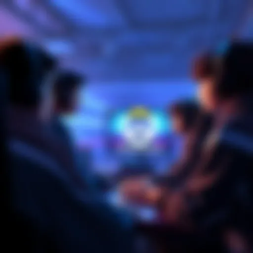 A group of players sharing insights about transitioning from MR to Overwatch, with gaming equipment in the background.
