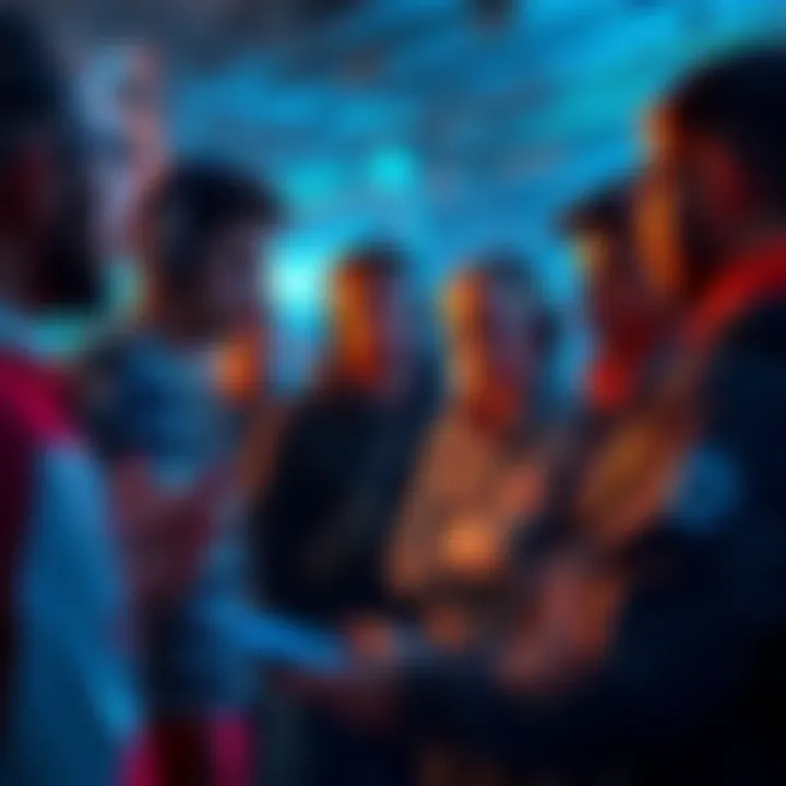 A group of players engaging in conversation about the decline in player count for the game Arc, showing frustration and concern.