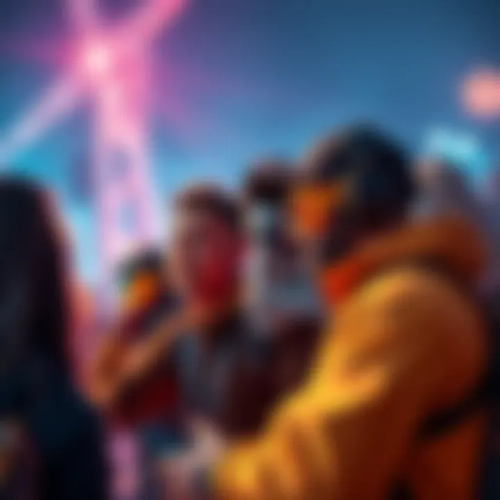 A group of gamers talking about the J358 skin and its availability in the battlepass.
