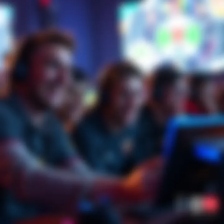 A group of players having fun while playing a video game together, showing smiles and excitement despite challenges faced this season.