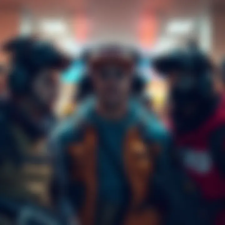 A group of players looking frustrated as they are sent back to the game lobby after completing a mission.