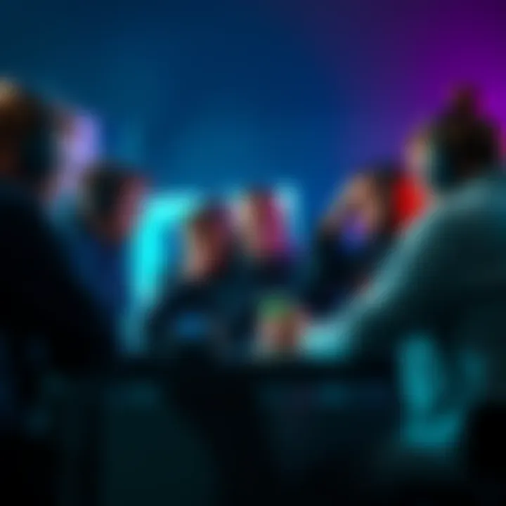 Group of Team4 players discussing issues with Power BLOCK feature