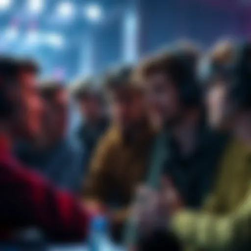 A group of gamers discussing their concerns about donating for game battle passes, showing mixed emotions.