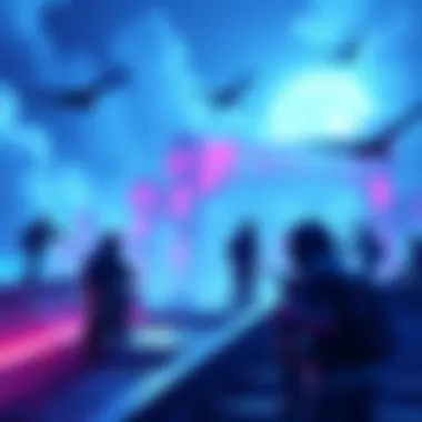 A group of players focused on achieving Leaper scores at Blue Gate, surrounded by obstacles and fellow riders.