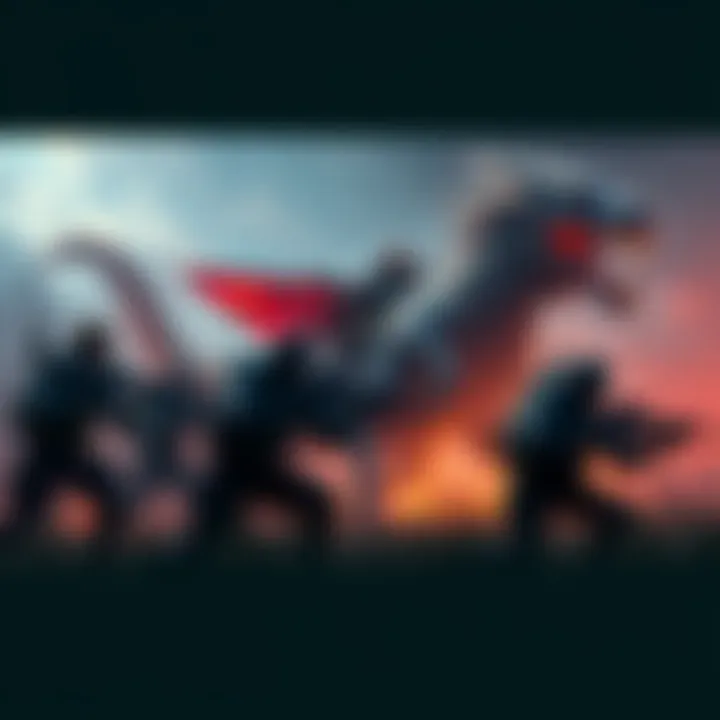 A group of players working together to hunt monsters, with one player riding a large creature in the background, causing frustration among teammates.