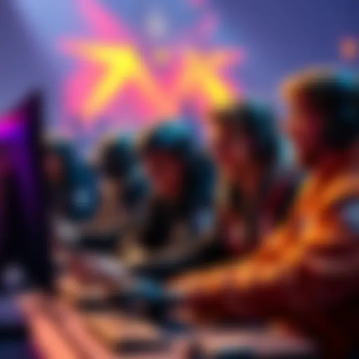 Group of players enjoying a game while interacting with funny bots during ranked matches