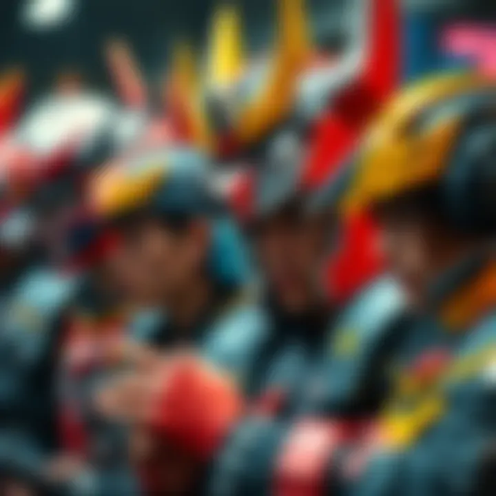 Players facing megazord challenge A group of players intensely focusing on completing a megazord stage in under 60 seconds, showing expressions of determination and frustration