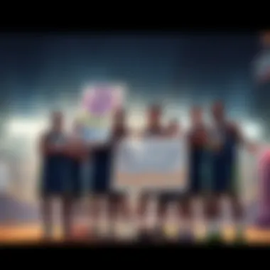 A group of basketball players stands together, expressing their frustration with signs directed at Sables management.