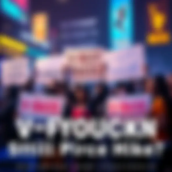 A group of gamers holding signs against V-Bucks price increases, showing their support for the ongoing boycott