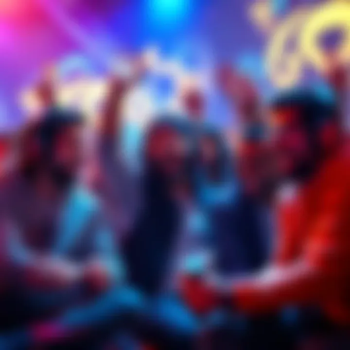 A group of gamers celebrating and sharing their positive feedback about the latest game rework.