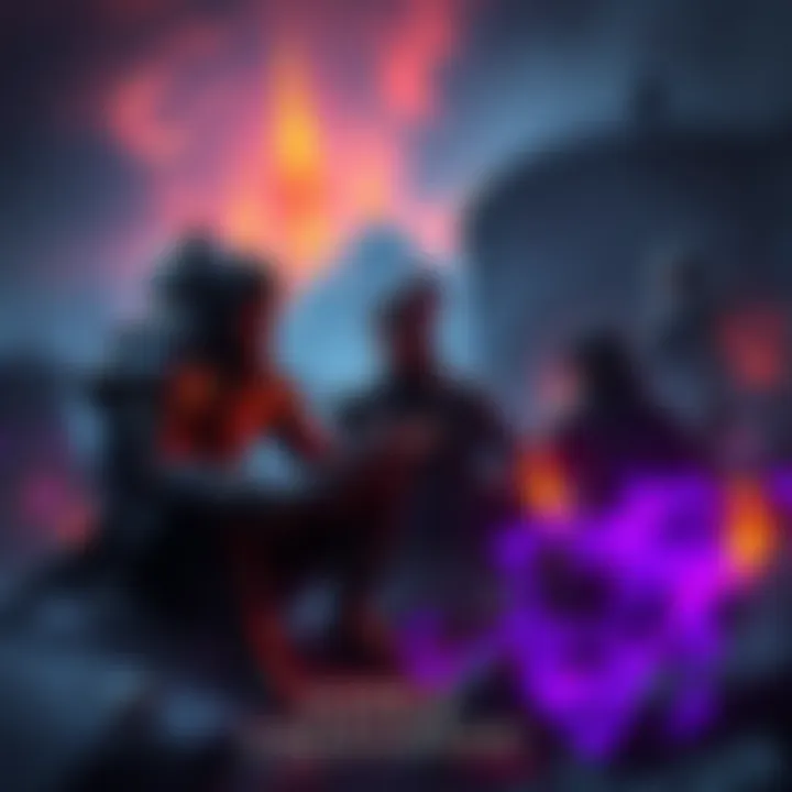 Players in a fantasy setting contemplating the consequences of their choices in Ashes of Creation, with dramatic visuals representing ambition and reflection.