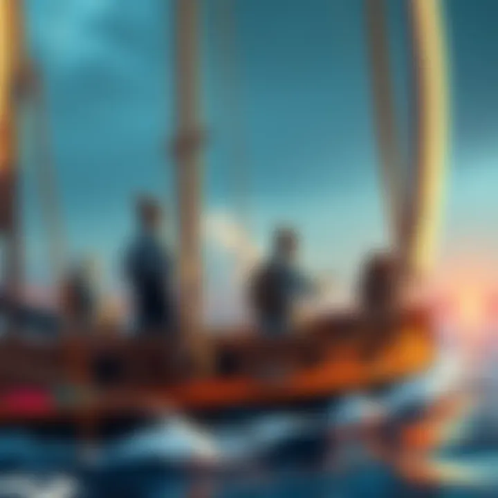 Group of players enjoying sailing in a game, highlighting their experiences and challenges at lower levels.
