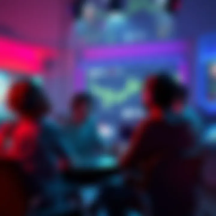 A group of gamers discussing their first ending choices in a chat room, expressing satisfaction and reflections on their gaming experiences