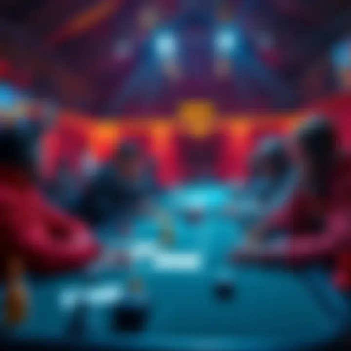 A group of players sitting at a table with game pieces and score sheets, all showing zero points, discussing strategies.