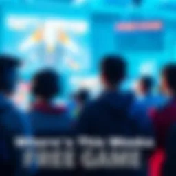 Group of gamers looking at screens in anticipation for a new free game release