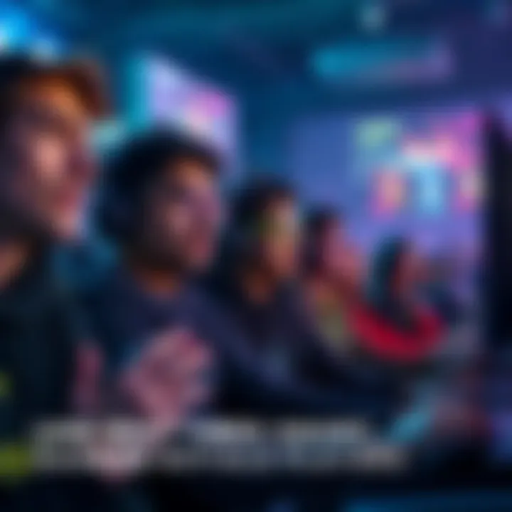 Players waiting for ranked match Group of frustrated players staring at their screens while waiting for a ranked match to start.