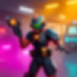 A colorful and fun design for a Triage skin featuring the Sentinel character, inspired by retro gaming elements
