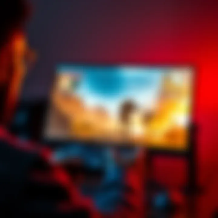 A person using a PC to play COD Mobile on Gameloop emulator, showing the game screen and controls.