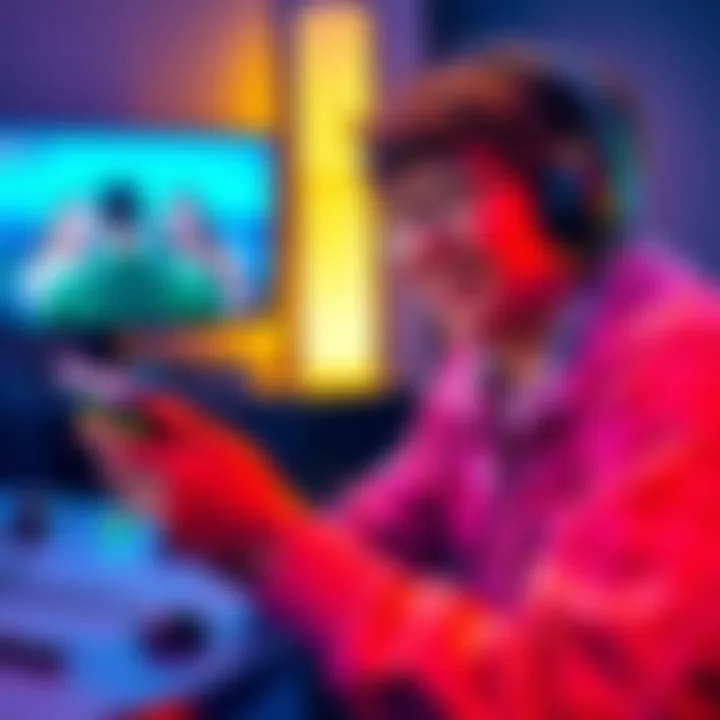 A person enjoying a variety of games on a Steam Deck handheld console, smiling as they explore new titles and relive old favorites.