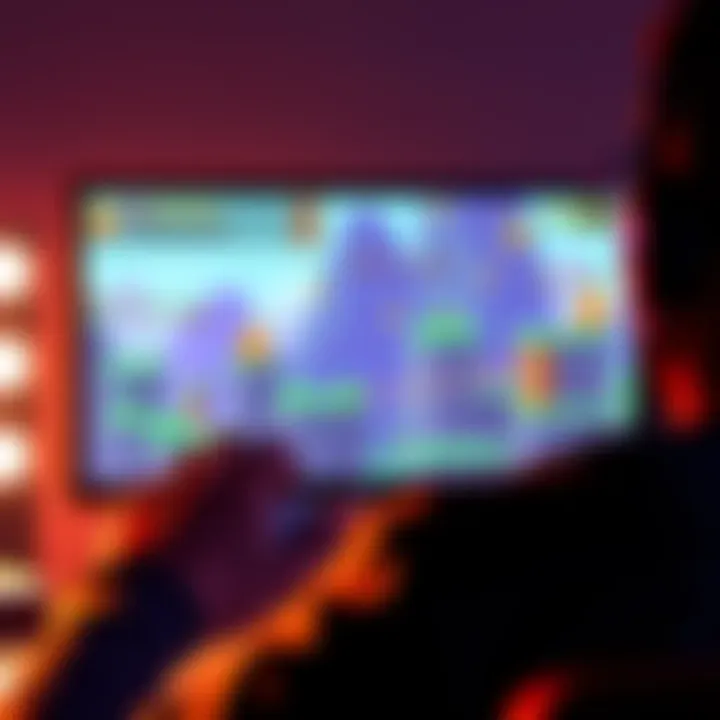 A person enjoying Fall Guys gameplay on a Linux system, showcasing colorful characters and obstacles on screen.