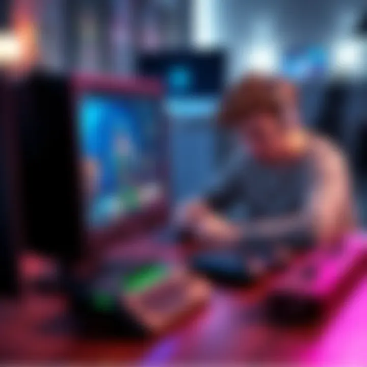 A gamer frustrated while switching between a PC and a Steam Deck due to log-out issues, showing both devices on the table.