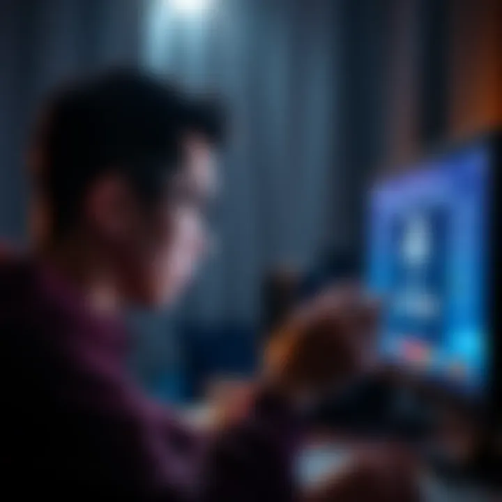 A person looking frustrated at a computer screen while trying to recover a banned PlayStation account