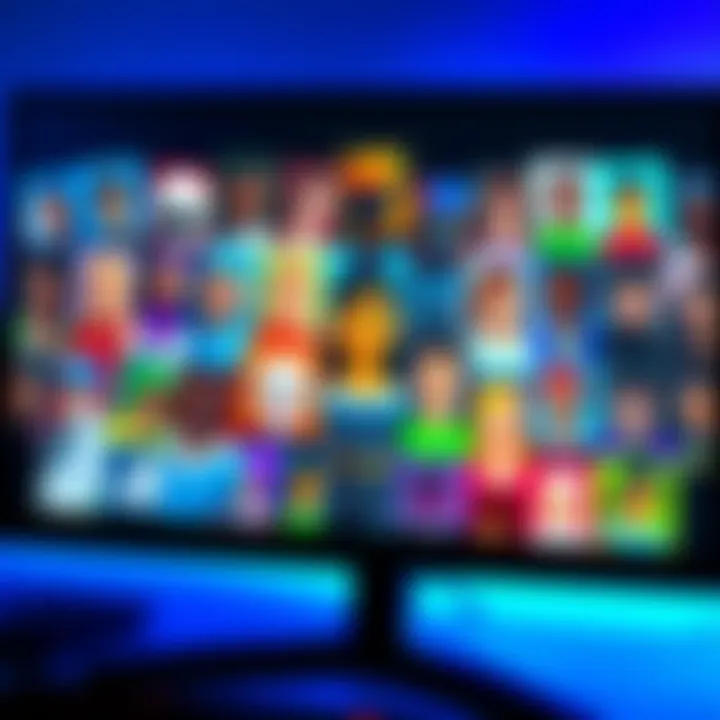 A collection of colorful PlayStation avatars displayed on a PS3 screen, showcasing various characters and designs.
