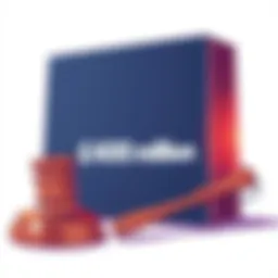 An illustration depicting a gavel and a PlayStation console with a €400 million label, symbolizing a lawsuit over consumer rights issues.