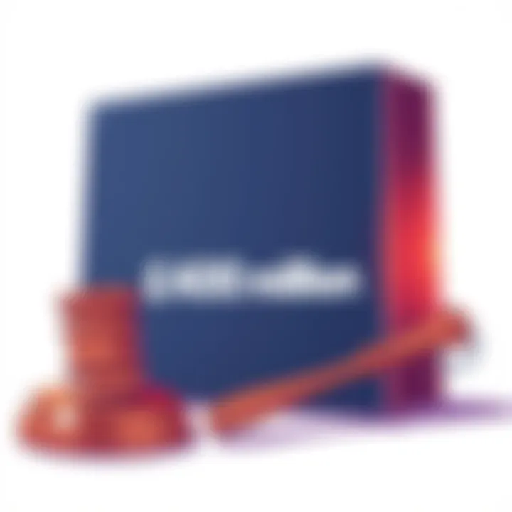An illustration depicting a gavel and a PlayStation console with a €400 million label, symbolizing a lawsuit over consumer rights issues.