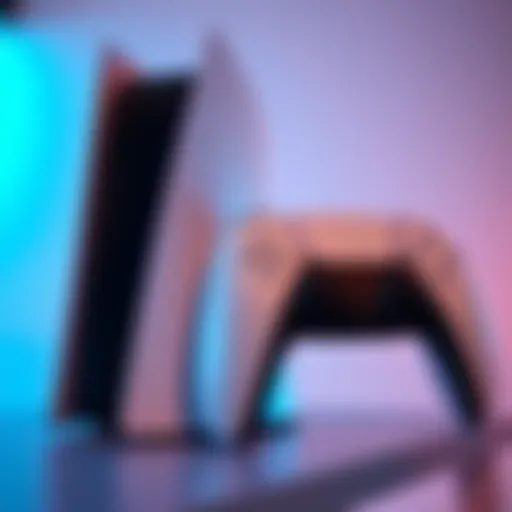 A PlayStation 5 console sits next to its white controller, showcasing the sleek design that players admire.