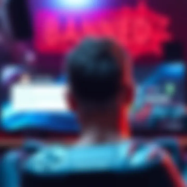 PlayStation account access issue A gamer looks concerned while viewing a banned PlayStation account on a screen, with a payment overdue notice visible.