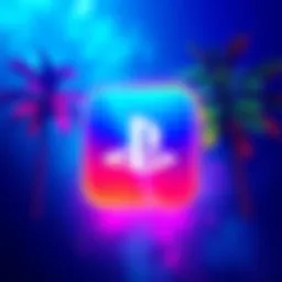 New PlayStation App icon featuring vibrant colors and palm motifs inspired by Grand Theft Auto IV
