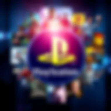 A vibrant PlayStation logo surrounded by various game cover artworks representing different genres, highlighting the iconic 'Only On PlayStation' branding