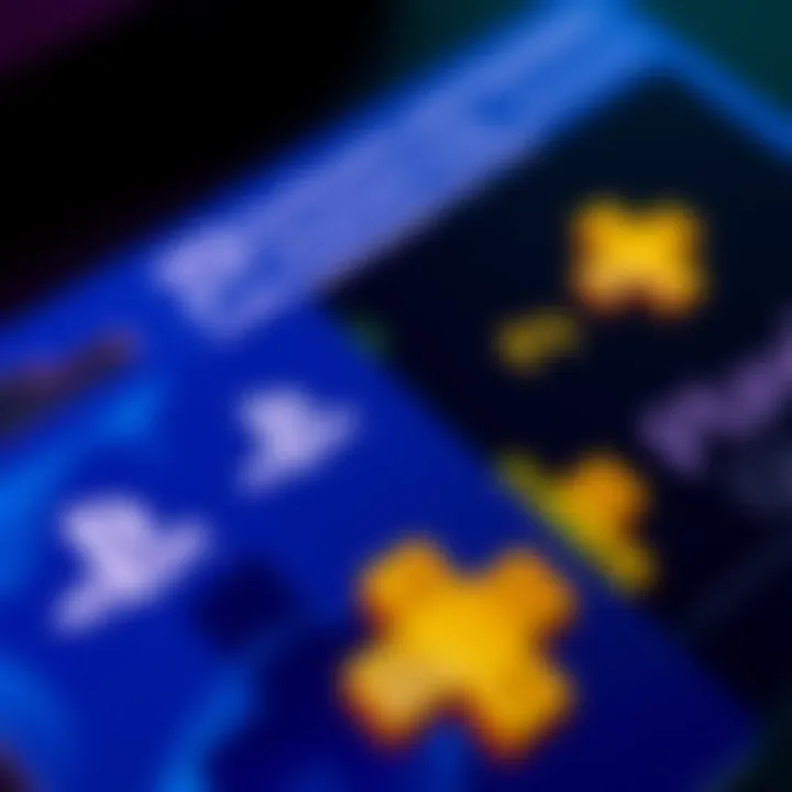 Playstation Card and PS Plus A close-up of a Playstation card next to a PS Plus subscription guide, highlighting gaming concerns.