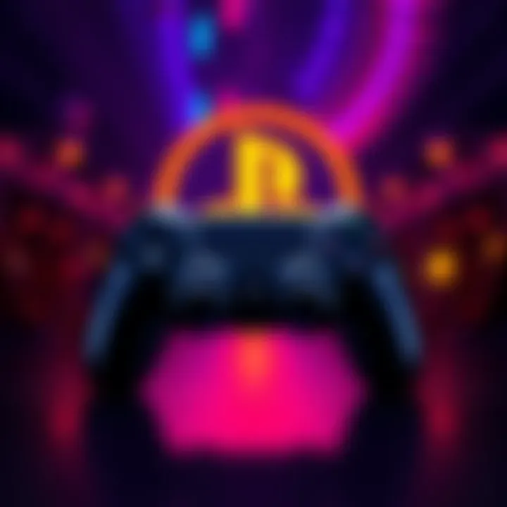 A PlayStation controller in front of a popular game logo, symbolizing the new release.