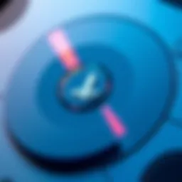 PlayStation disc with a digital download symbol A PlayStation disc next to a digital download icon, representing the shift from physical games to digital